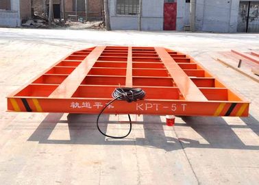 Plant / Workshop Rail Transfer Cart , Electric Warehouse Cart With Lifting Arm