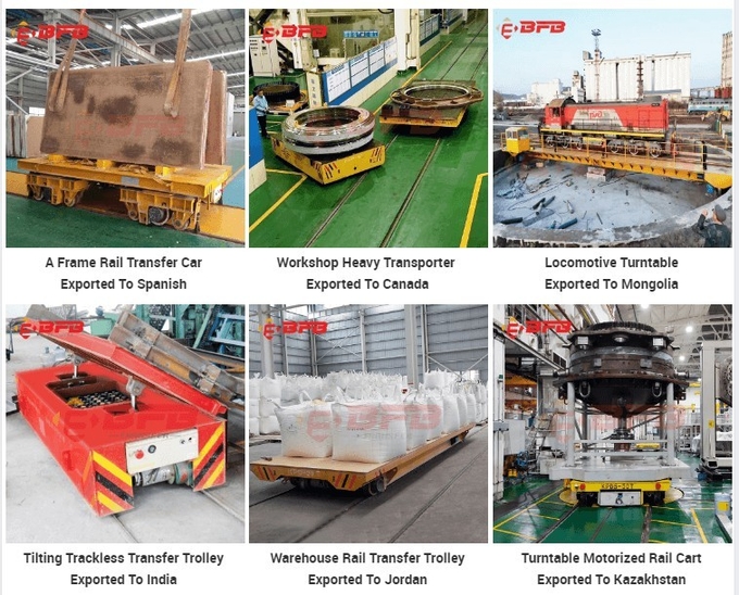 50 Tonnen steuerbare Übergangsflachbettlaufkatzen-für Stahlspulen-Anwendung