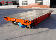 Q235 Railway Flat Wagon Battery Powered Low Bed 0 - 20m/Min Running Speed
