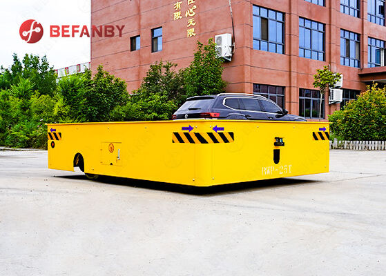 Steerable PU Wheel Battery Railless Transfer Cart