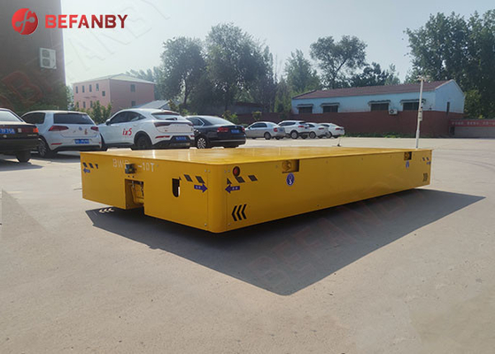 Floor Operated Mould Trackless Transfer Cart Remote Controlled On Cement Floor