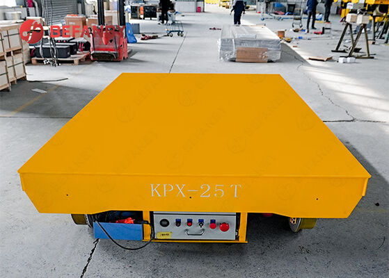 25 Ton batteriebetriebener Schienen-Transferwagen mit Gussstahlrädern für Schwerlasttransport