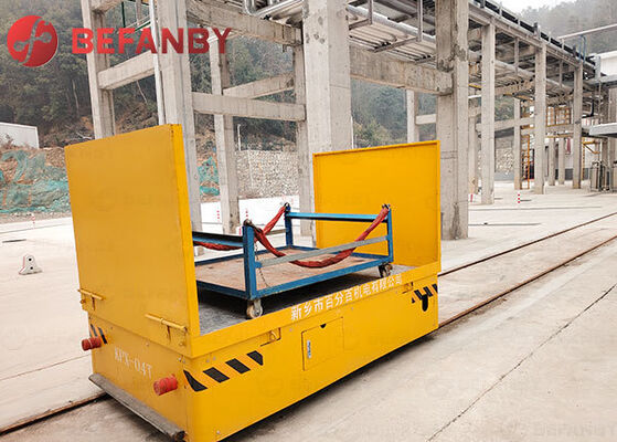 Customized 0.4t Rail Electrical Transfer Trolley With Protective Frame