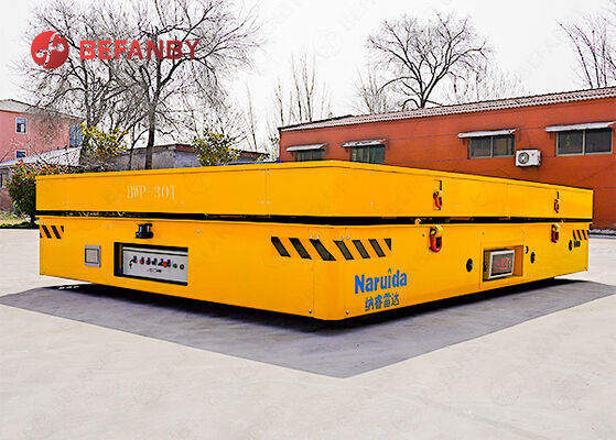 Easy Operation 30 Tonne Q235 Battery Powered Trackless Transfer Cart For Mold Factory
