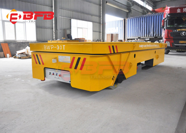 Gelbe Farbe 5 Ton Trackless Transfer Trolley Cart für die Stahlbarren-Behandlung